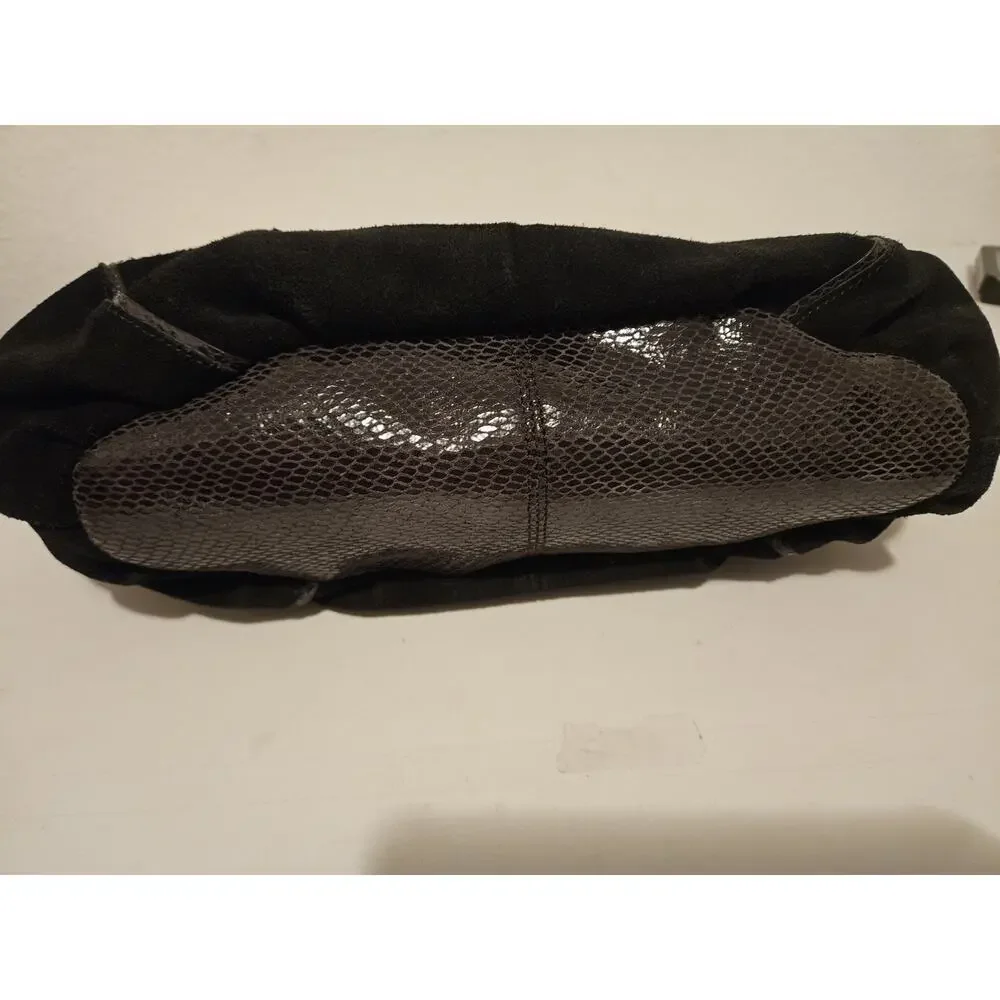 Vince Camuto Leather Animal Print Metal Handle Handbag 16x11x3 EUC